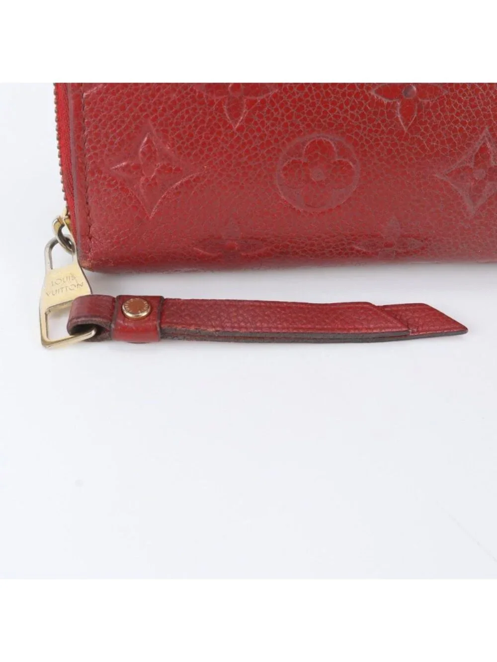 Louis Vuitton Monogram Empreinte Zippy Wallet Scarlet Leather